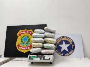 Passageira é presa com skank em mala no Aeroporto de Confins - Foto: Divulgação/PF