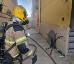 Incêndio destrói casa no bairro Jardim Leblon, em BH - Foto: Divulgação/CBMMG