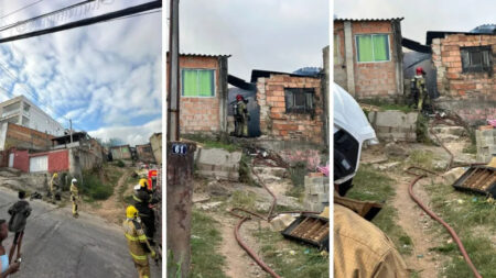 Incêndio destrói casa e casal consegue escapar em Belo Horizonte - Foto: Divulgação/Corpo de Bombeiros