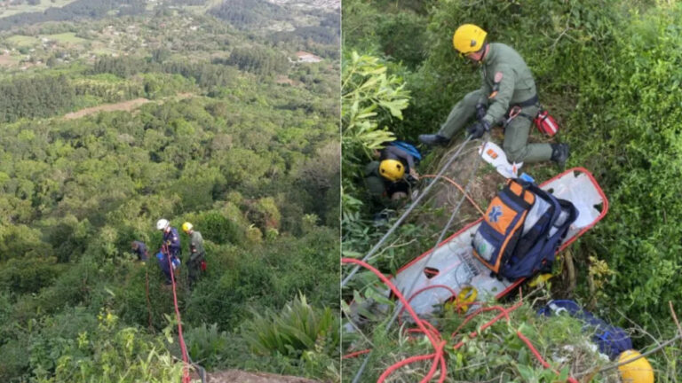 Turista mineira sofre acidente de paraglider no Rio Grande do Sul - Foto: Divulgação/Corpo de Bombeiros