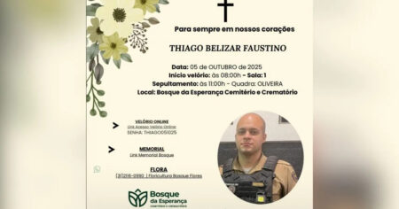 Policial morto em perseguição será velado neste domingo em BH - Foto: Reprodução/Redes Sociais