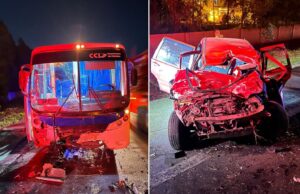 Motorista de carro morre após acidente com ônibus na BR-040, em Sete Lagoas - Foto: Divulgação/CBMMG