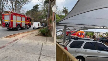 Incêndio em apartamento deixa dois feridos em Santa Luzia Incêndio em apartamento deixa dois feridos em Santa Luzia - Foto: Divulgação/Corpo de Bombeiros