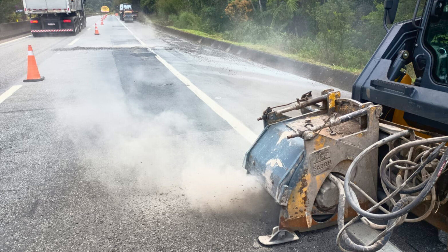 Obras em ponte da BR-040 alteram trânsito em Santos Dumont no sábado (04) - Foto: Divulgação/EPR Via Mineira