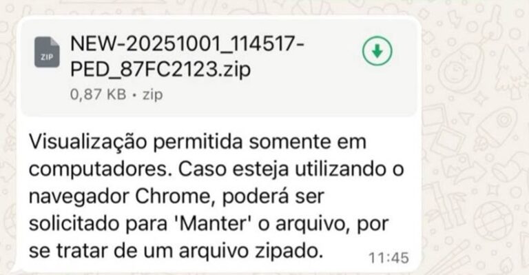 Vírus no WhatsApp Web rouba dados bancários e se espalha pelo Brasil Vírus no WhatsApp Web rouba dados bancários e se espalha pelo Brasil - Foto: Reprodução