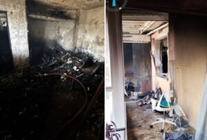 Incêndio consome apartamento na cobertura de prédio no bairro Vila Paris, em BH - Foto: Divulgação/CBMMG