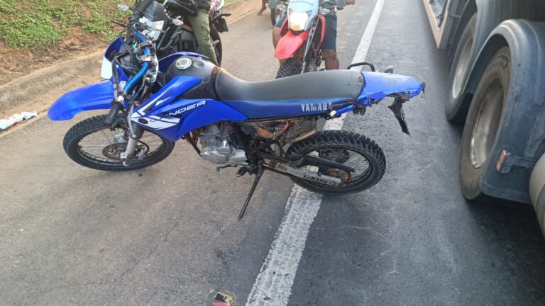 Motociclista tem perna amputada após acidente na BR-116, em Muriaé - Foto: Divulgação/CBMMG