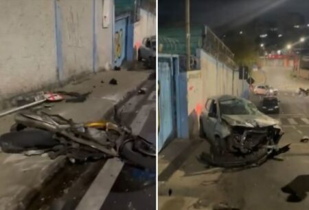 Motociclista morre atropelado por carro na contramão em rua de Contagem - Foto: Reprodução/Redes Sociais