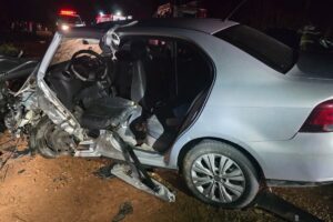 Colisão frontal deixa um morto e cinco feridos na MG-238, em Jequitibá - Foto: Divulgação/Corpo de Bombeiros