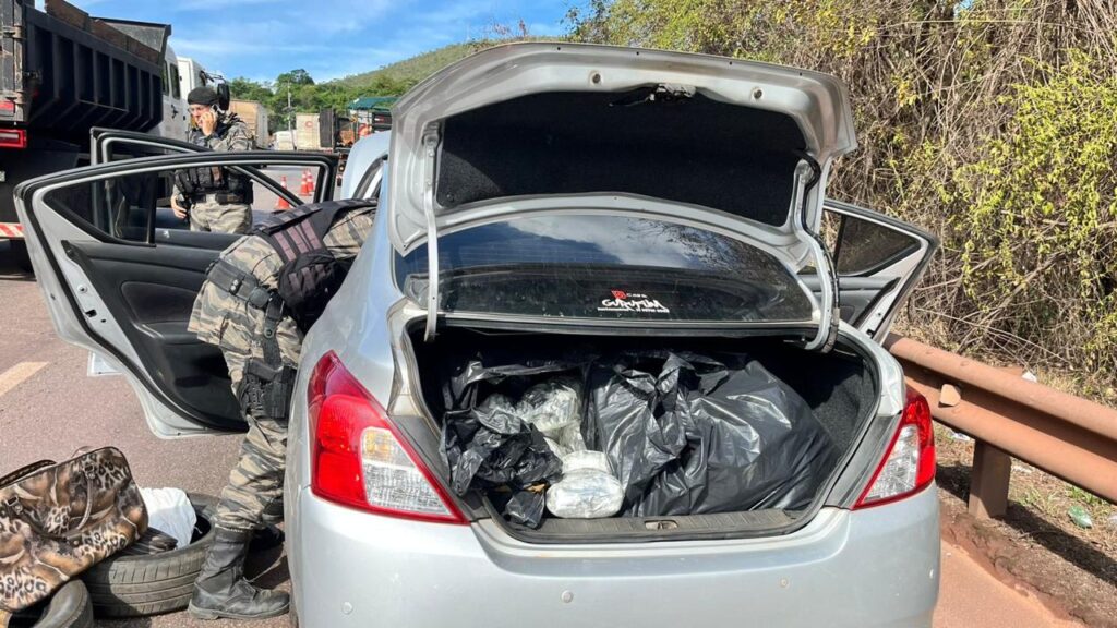 Mulher é presa em flagrante com 30 kg de skunk na Grande BH 1 Mulher é presa em flagrante com 30 kg de skunk na Grande BH - Foto: Divulgação/PF