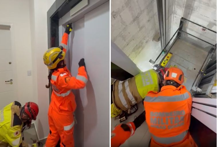 Três adultos e uma criança são resgatados de elevador na Grande BH Três adultos e uma criança são resgatados de elevador na Grande BH - Foto: Divulgação/CBMMG