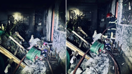 Homem é preso após incendiar casa do irmão e trancar casal dentro do imóvel em Contagem - Foto: Divulgação/PM