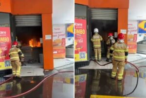 Incêndio atinge lanchonete na Avenida do Contorno, em BH Incêndio atinge lanchonete na Avenida do Contorno, em BH - Foto: Divulgação/CBMMG