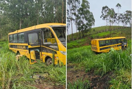 Acidente com ônibus escolar deixa 1 morto e 12 feridos na BR-267, em Juiz de Fora Acidente com ônibus escolar deixa 1 morto e 12 feridos na BR-267, em Juiz de Fora - Foto: Divulgação/CBMMG