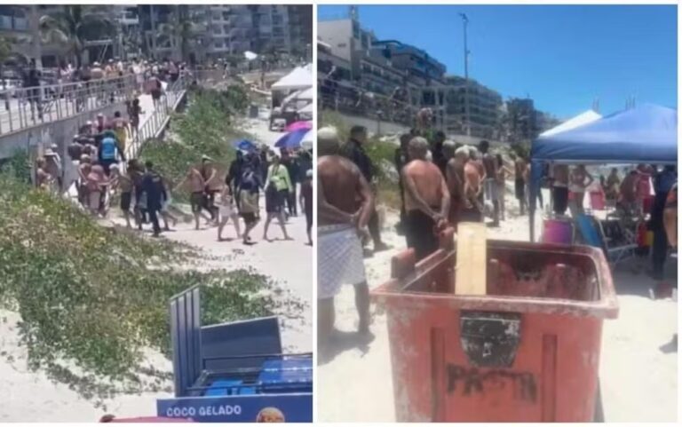 Turistas de BH são detidos por fumar maconha na Praia do Forte, em Cabo Frio - Foto: Reprodução