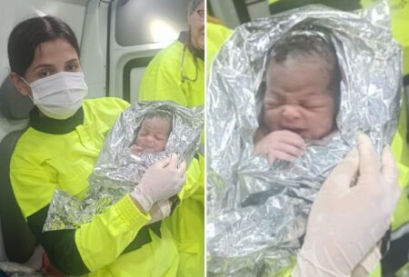 Bebê nasce dentro de ambulância da concessionária na BR-040 - Foto: Divulgação/Via Cristais
