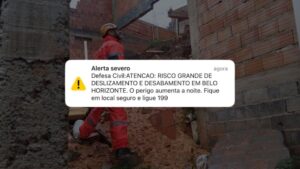 BH tem alerta severo para riscos de deslizamento e desabamento - Foto: Divulgação | Defesa Civil de BH + Arte | Por Dentro de Minas