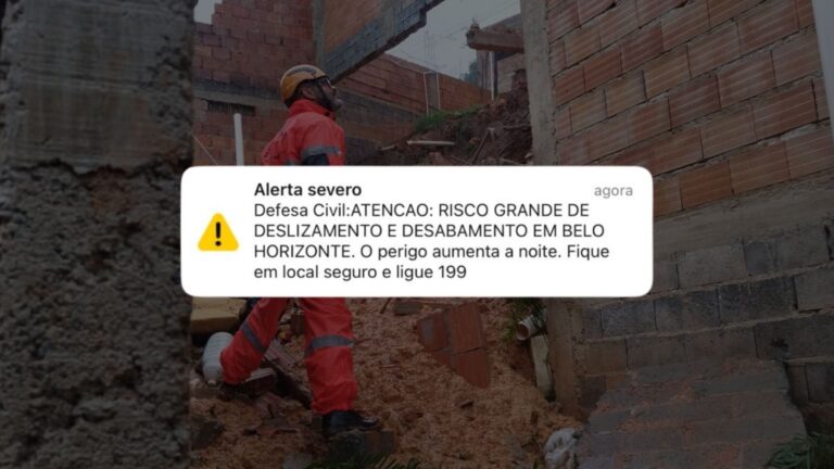 BH tem alerta severo para riscos de deslizamento e desabamento BH tem alerta severo para riscos de deslizamento e desabamento - Foto: Divulgação | Defesa Civil de BH + Arte | Por Dentro de Minas