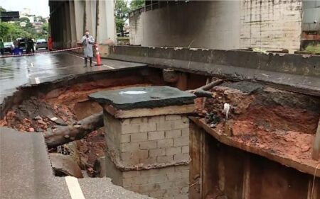 Cratera interdita Avenida Tereza Cristina, em BH? Entenda Cratera interditada Avenida Tereza Cristina, em BH? Entenda - Foto: Reprodução/TV Globo