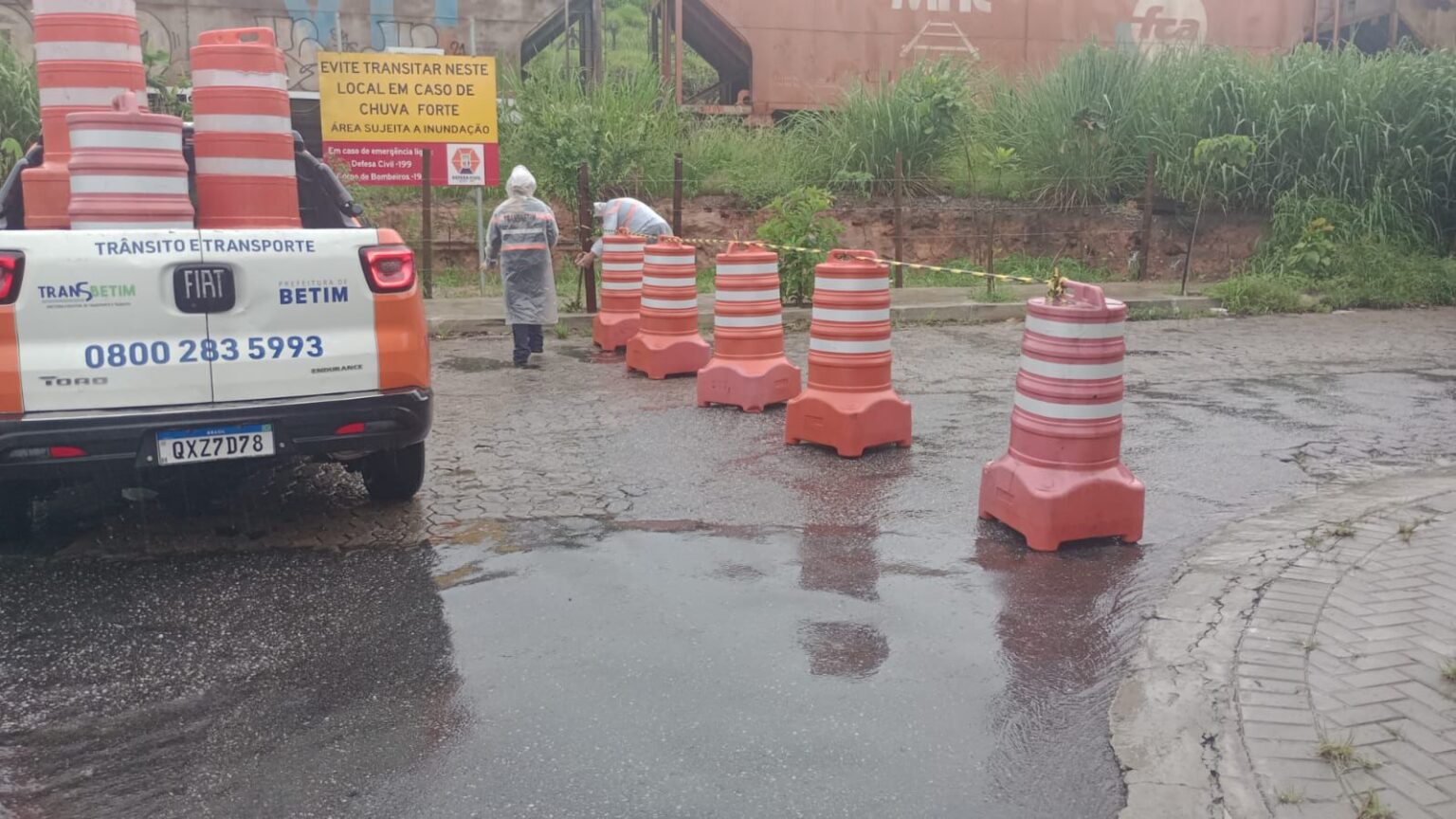 Betim registra 75 milímetros de chuva em apenas 24 horas - Foto: Divulgação/Prefeitura de Betim