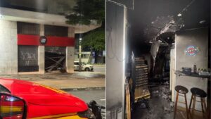 Bar é atingido por incêndio na Savassi, em BH Bar é atingido por incêndio na Savassi, em BH - Foto: Divulgação/CBMMG