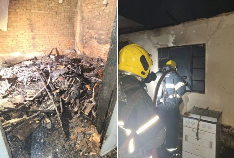 Jovem morre carbonizado em incêndio dentro de casa em Divinópolis Jovem morre carbonizado em incêndio dentro de casa em Divinópolis - Foto: Divulgação/CBMMG