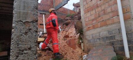 Chuvas intensas colocam cinco regionais de BH em alerta para risco geológico - Foto: Defesa Civil BH