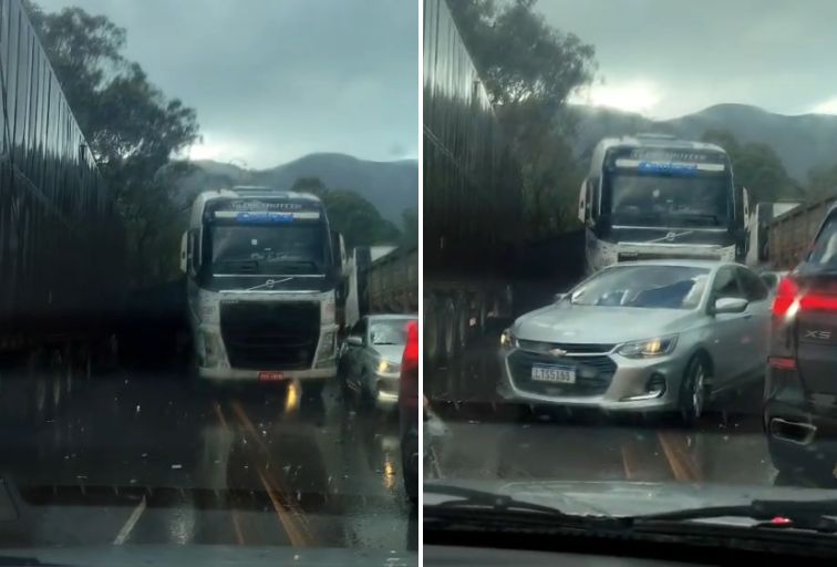 Acidente entre quatro veículos deixa um morto na BR-040, em Itabirito - Foto: Reprodução/Redes Sociais