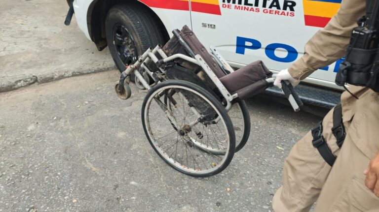 ‘Cadeirante’ é preso após pular muro para roubar fios em Governador Valadares - Foto: Divulgação/PMMG