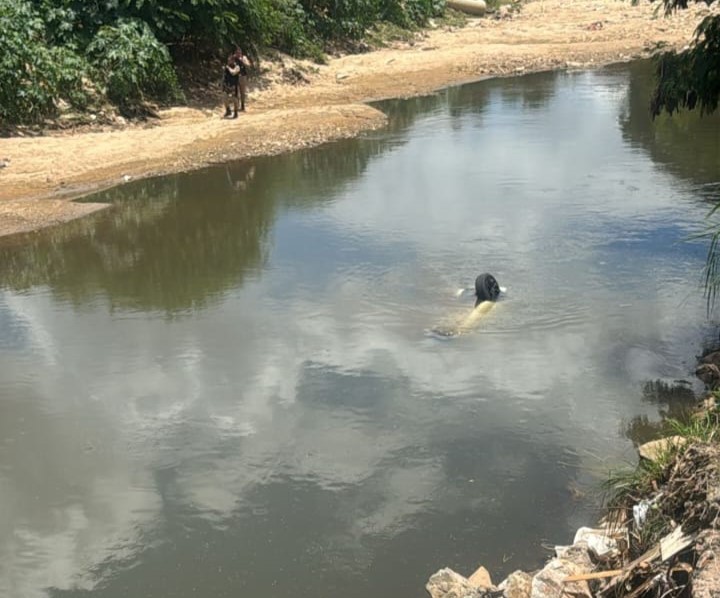 Homem morre após fuga e queda de carro no Ribeirão do Onça, em BH Homem morre após fuga e queda de carro no Ribeirão do Onça, em BH - Foto: Divulgação/CBMMG