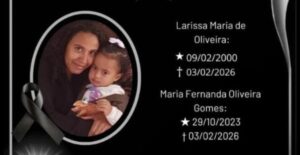 Mãe e filha mortas em Mariana serão sepultadas nesta quinta-feira (05) - Foto: Reprodução