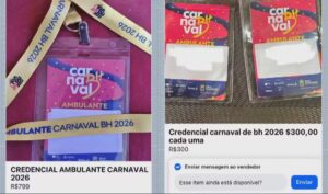 Credenciais de ambulantes do Carnaval em BH são vendidas nas redes sociais - Foto: Divulgação