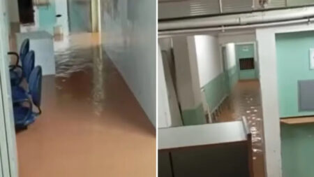 Hospital de Pronto-Socorro de Juiz de Fora (MG) é alagado durante forte chuva - Foto: Reprodução