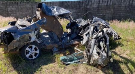 Duas pessoas morrem após acidente frontal na BR-365, em Indianópolis - Foto: Reprodução