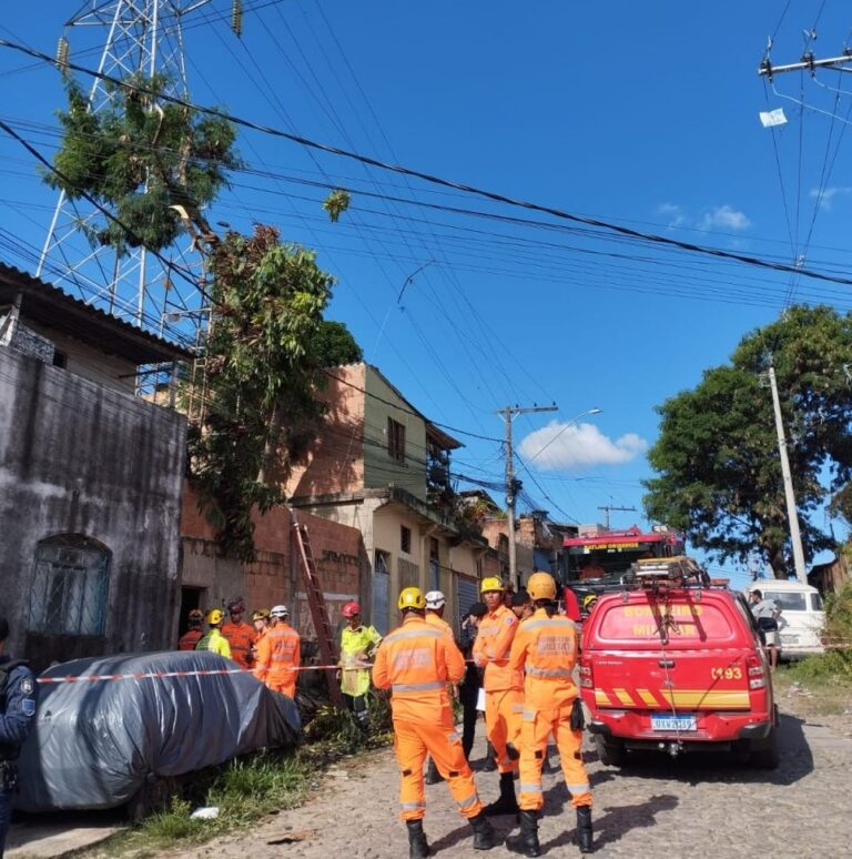 Homem morre após sofrer choque elétrico ao cortar árvore em Santa Luzia - Foto: Divulgação/CBMMG