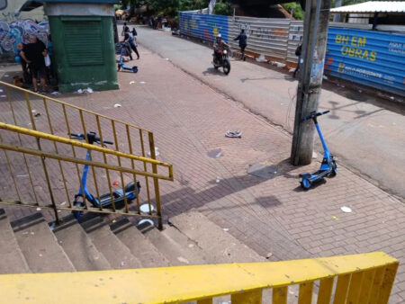 Patinetes elétricos viram alvo de vandalismo dias após estreia em BH - Foto: Reprodução
