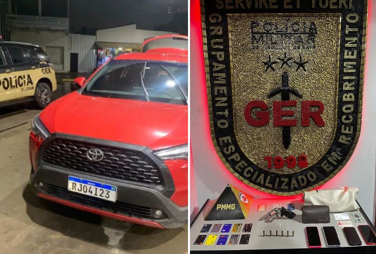 Idosa e jovem sequestrados no RJ são resgatados pela PM na BR-040, em Ribeirão das Neves Idosa e jovem sequestrados no RJ são resgatados pela PM na BR-040, em Ribeirão das Neves - Foto: Divulgação/PMMG