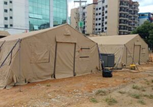 Hospital de campanha começa a operar após chuvas devastadoras em Ubá - Foto: Divulgação/Prefeitura de Ubá