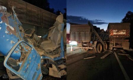 Caminhoneiro morre após ser arremessado para fora da cabine em batida na BR-050 em MG - Foto: Divulgação/Corpo de Bombeiros