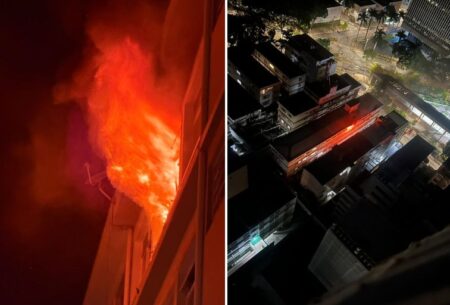 Usuário de drogas é suspeito de incendiar apartamento no bairro Santo Agostinho, em BH - Foto: Divulgação/CBMMG