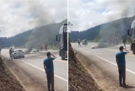 Motociclista morre em acidente com caminhão na BR-381, em João Monlevade - Foto: Reprodução/Redes Sociais