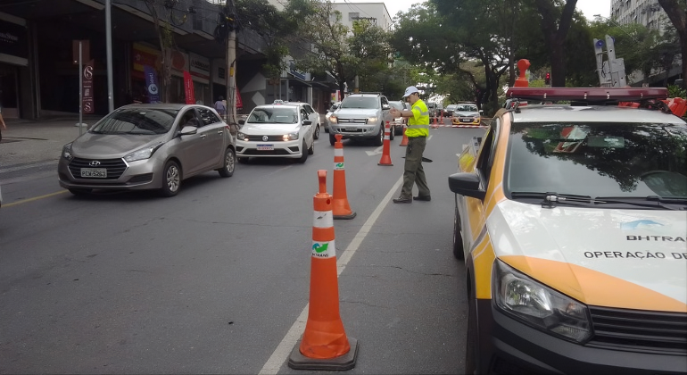 Avenida Amazonas é interditada para obras no Centro de BH - Foto: Divulgação/PBH