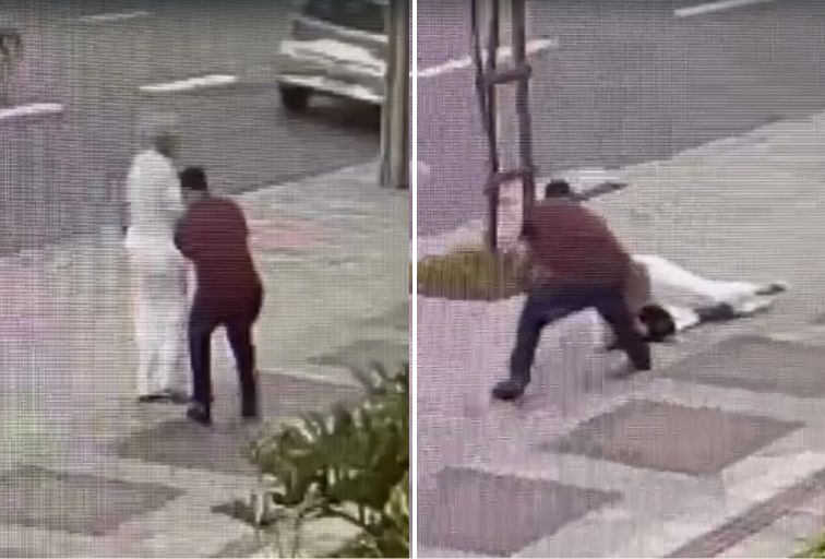 Idosa é agredida e derrubada por adolescente durante assalto na Savassi, em BH - Foto: Reprodução/Redes Sociais