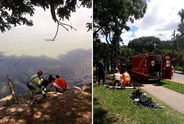 Homem é socorrido após afogamento na Lagoa da Pampulha, em BH
