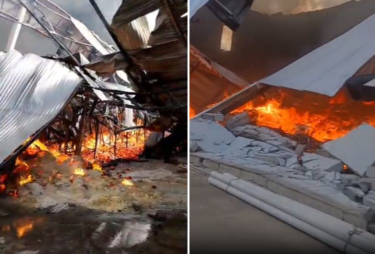 Cinco galpões são atingidos por incêndio na Grande BH - Foto: Divulgação/CBMMG