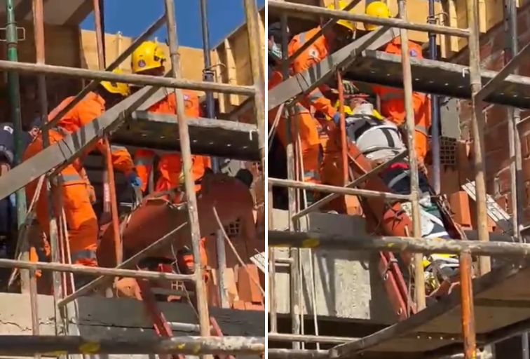 Operário fica ferido após queda em obra em Sete Lagoas - Foto: Divulgação/CBMMG