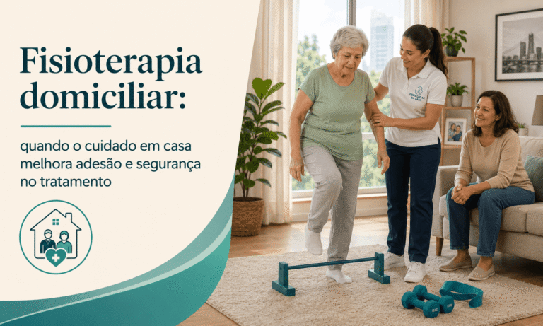 Fisioterapia domiciliar: quando o cuidado em casa melhora adesão e segurança no tratamento
