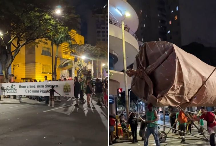 Marcha da Maconha reúne manifestantes no Centro de Belo Horizonte Marcha da Maconha reúne manifestantes no Centro de Belo Horizonte - Foto: Reprodução/Redes Sociais