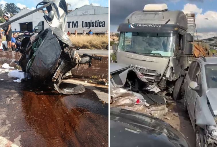 Anel Rodoviário de BH é totalmente fechado após acidente com 13 veículos - Foto: Reprodução/Redes Sociais