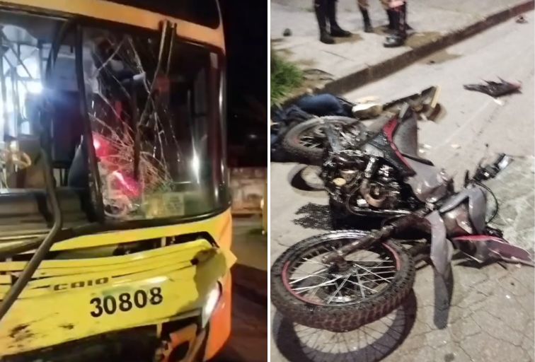 Motociclista e garupa morrem após acidente com ônibus no Barreiro, em BH